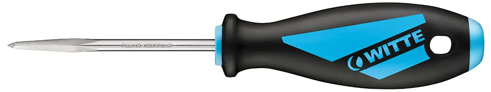 Cây dùi lỗ Ø6mm lưỡi vuông, dài 217mm, cán kiểu tô vít Witte 53832