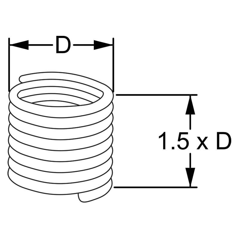 Chèn sửa chữa ren thép không gỉ BSF H=1.5XD thumbnail 2