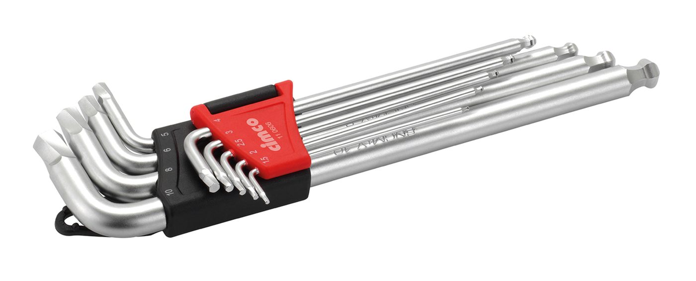 Bộ lục giác Cimco 110606 có chốt ĐẶC BIỆT, một đầu bi, một đầu xoắn cho ốc mòn.