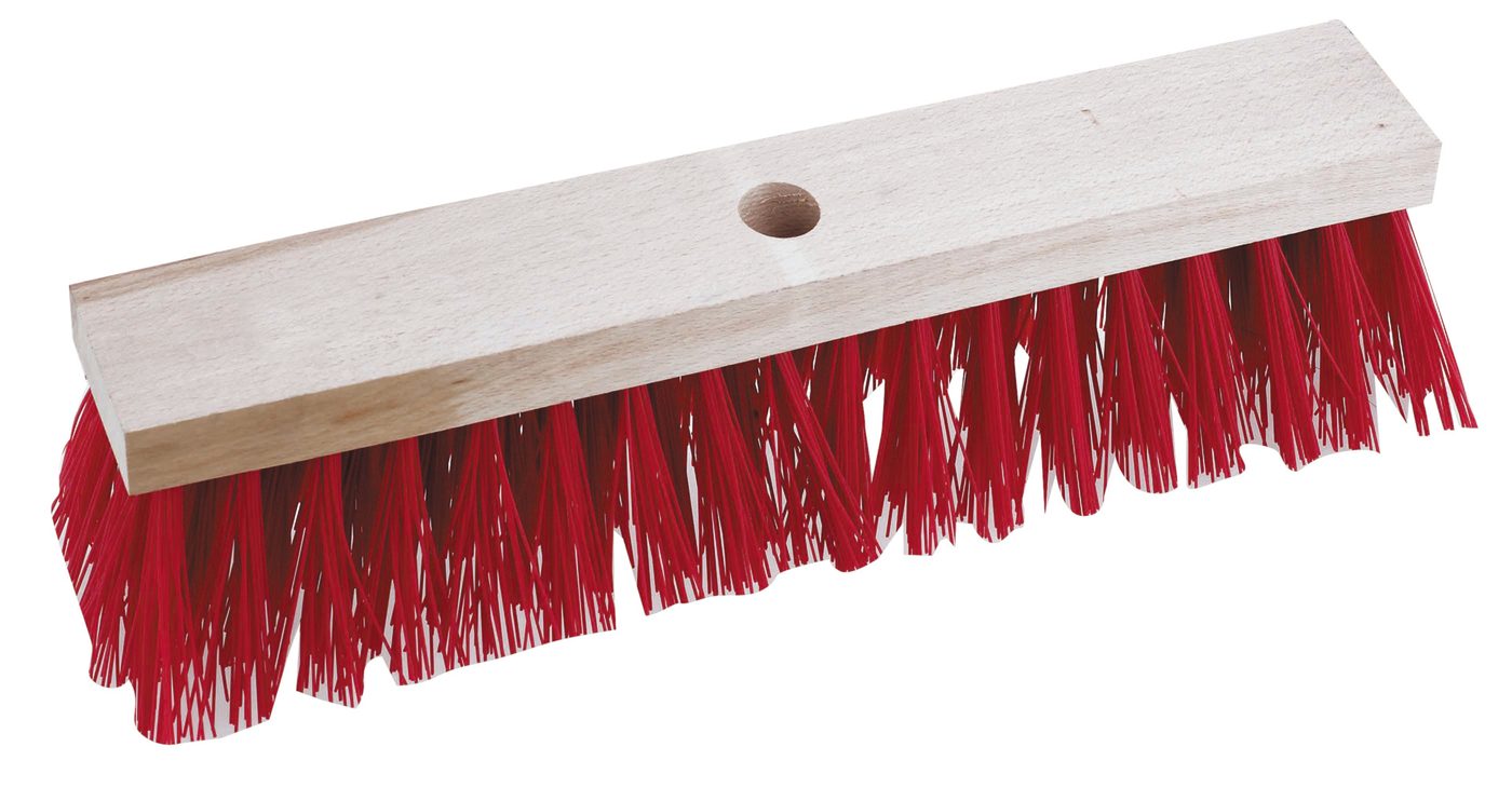 Chổi đường không tay cầm, màu đỏ, 400 mm