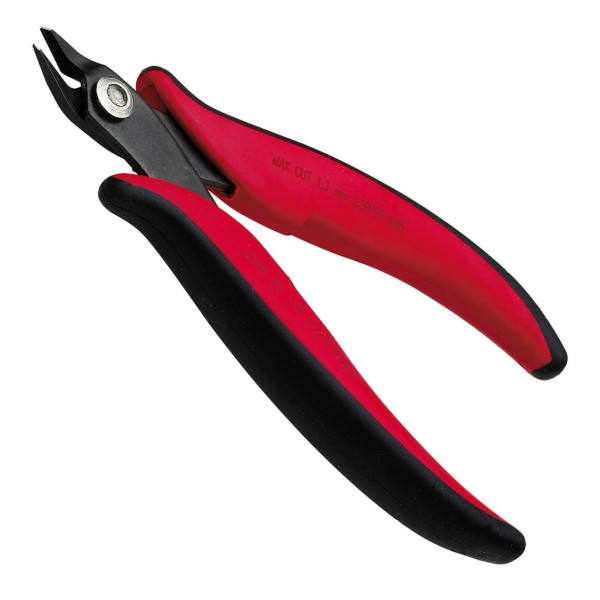 Electronics side cutters, angled blade, 132 mm