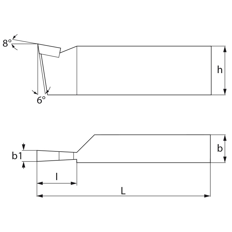 CARBIDE TIPPED TOOL FOR CUTTING OFF