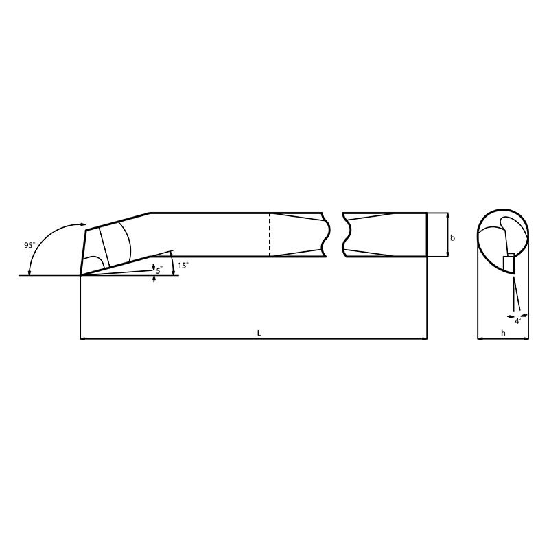 CARBIDE TIPPED TOOL FOR BLIND HOLES