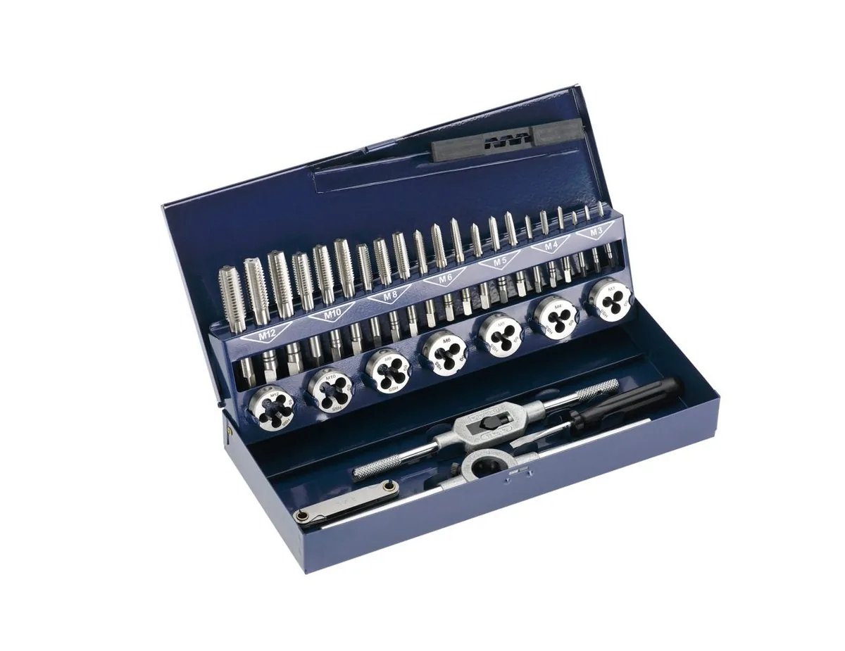 Bộ taro bàn ren Cimco 203930 thép gió HSS, từ M3-M12 đáp ứng tiêu chuẩn DIN 352 thumbnail 2