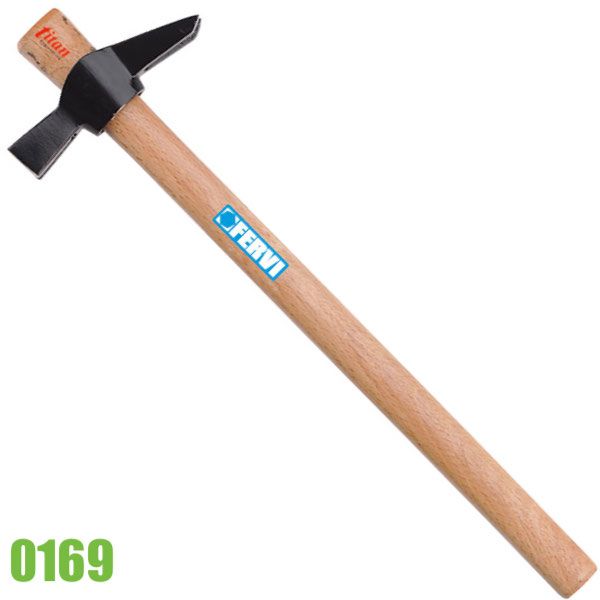 Cuốc chim cán gỗ 300-400g 0169, kiểu Claw hammer Italian Fervi