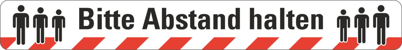 Đánh dấu sàn, "Xin giữ khoảng cách", 50 x 600 mm