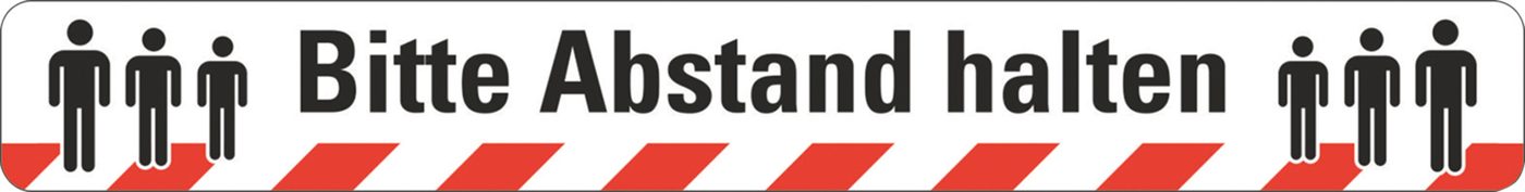 Đánh dấu sàn, "Xin giữ khoảng cách", 75 x 600 mm