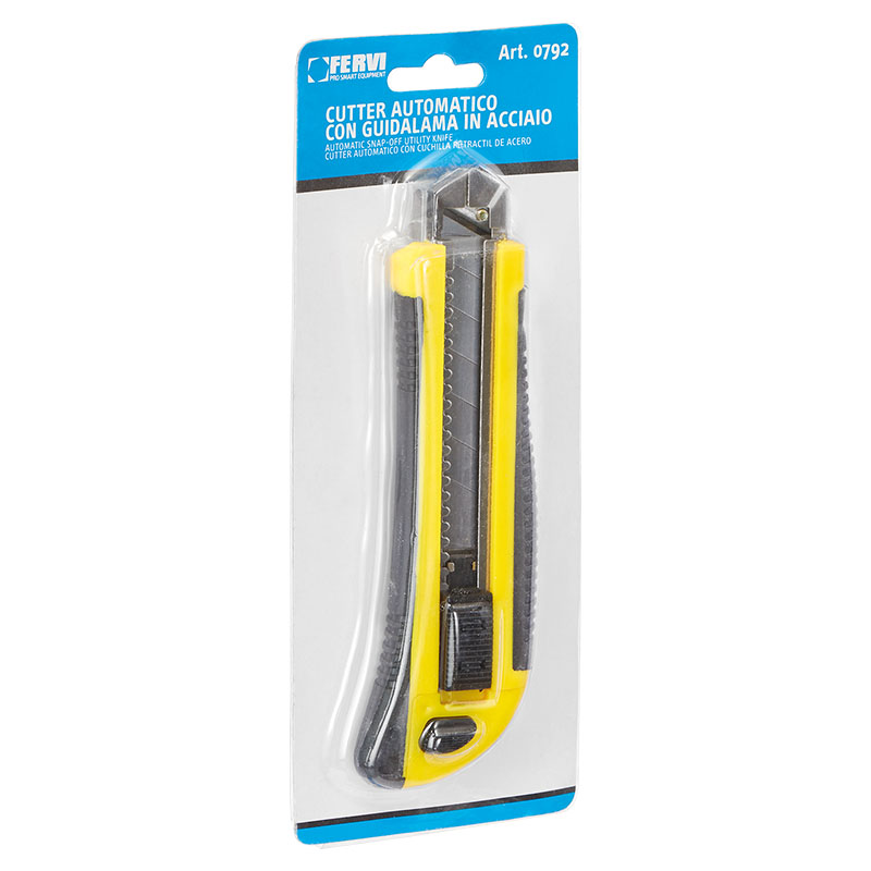 AUTOMATIC SNAP-OFF UTILITY KNIFE, BLADES INCLUDED