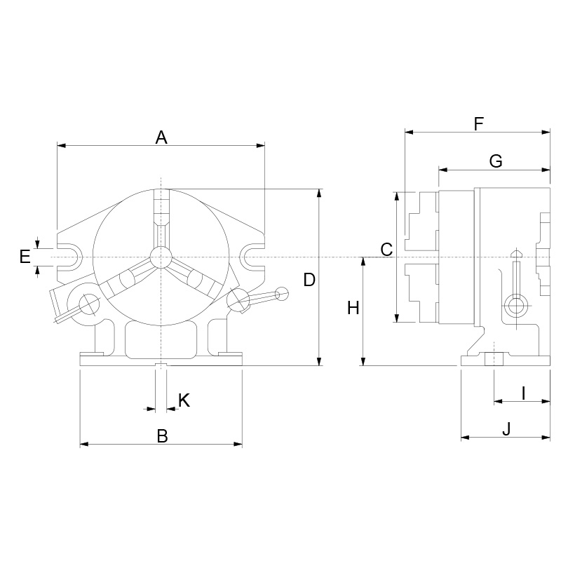 HORIZONTAL AND VERTICAL RATCHET DIVIDING HEAD thumbnail 2