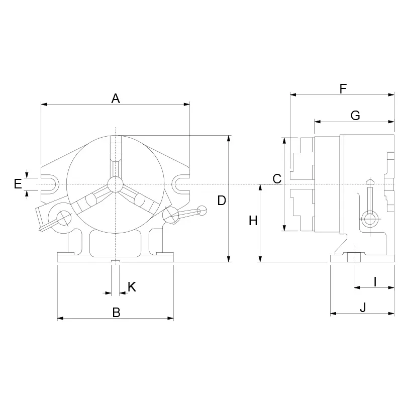 HORIZONTAL AND VERTICAL RATCHET DIVIDING HEAD thumbnail 2