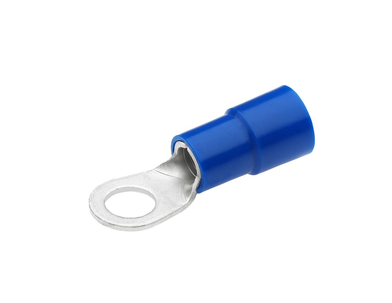 Đầu nối bấm cách điện, hình vòng, Cu, tiết diện 16 mm², đinh 10 mm Ø