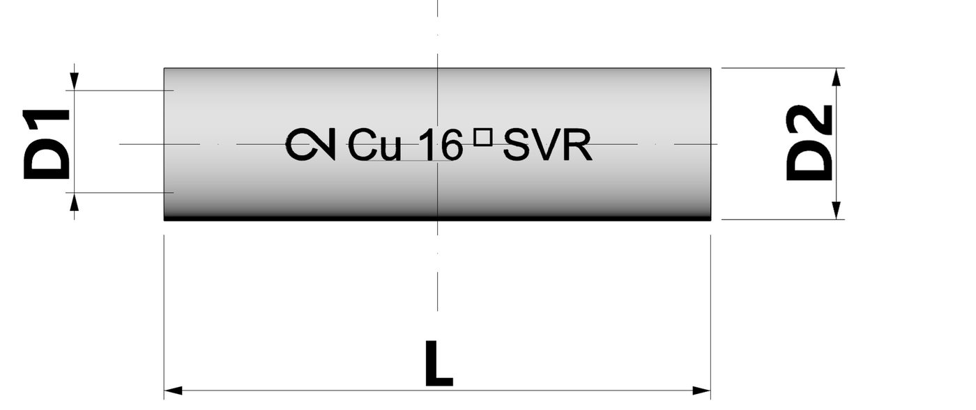 Đầu nối đồng, phiên bản tiêu chuẩn, 185 mm²/72 mm thumbnail 2