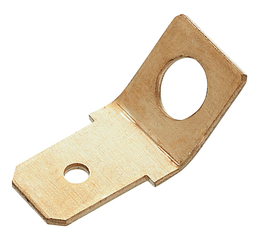 Đầu nối hình xẻng, không cách điện, góc 1 x 45°, M 4