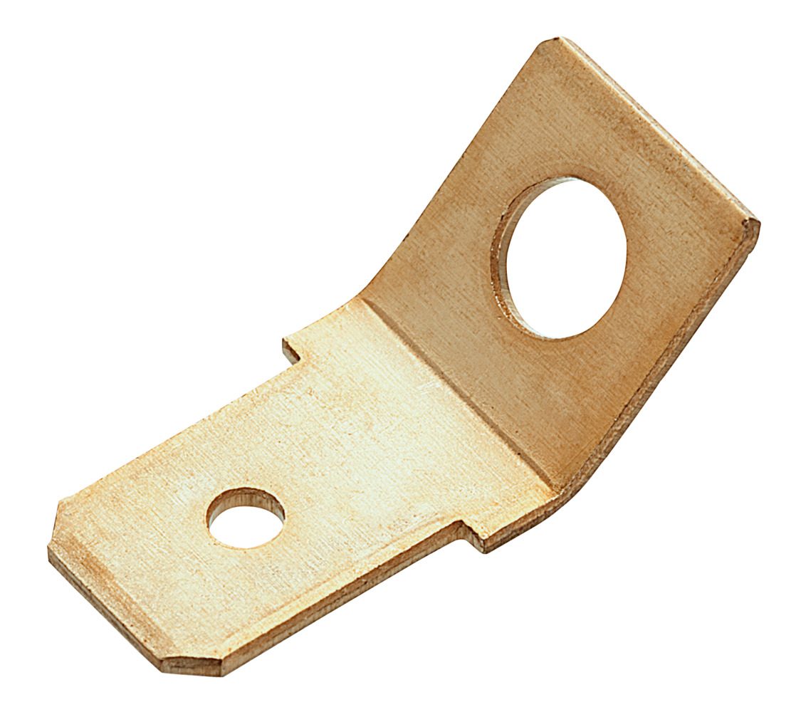 Đầu nối hình xẻng, không cách điện, góc 1 x 45°, M 3.5