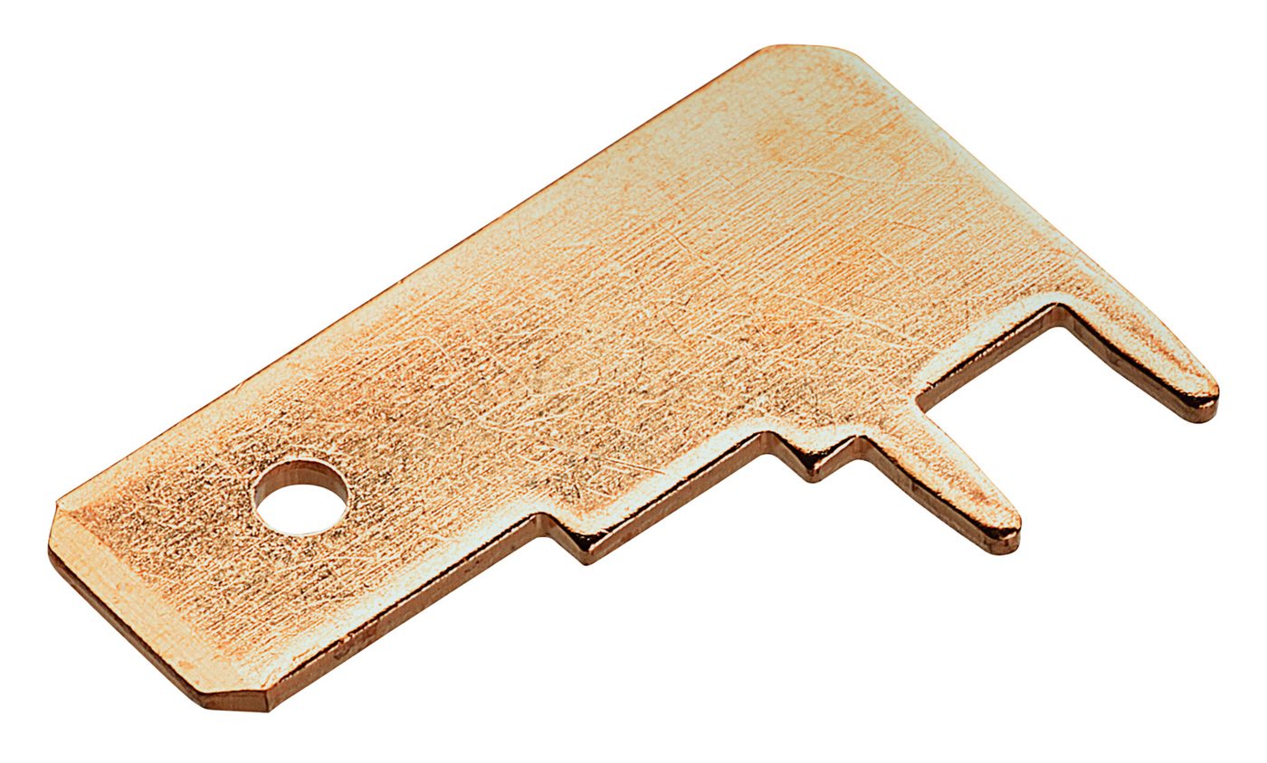 Đầu nối hình xẻng, không cách điện, góc 90°, 6.3 x 0.8 mm