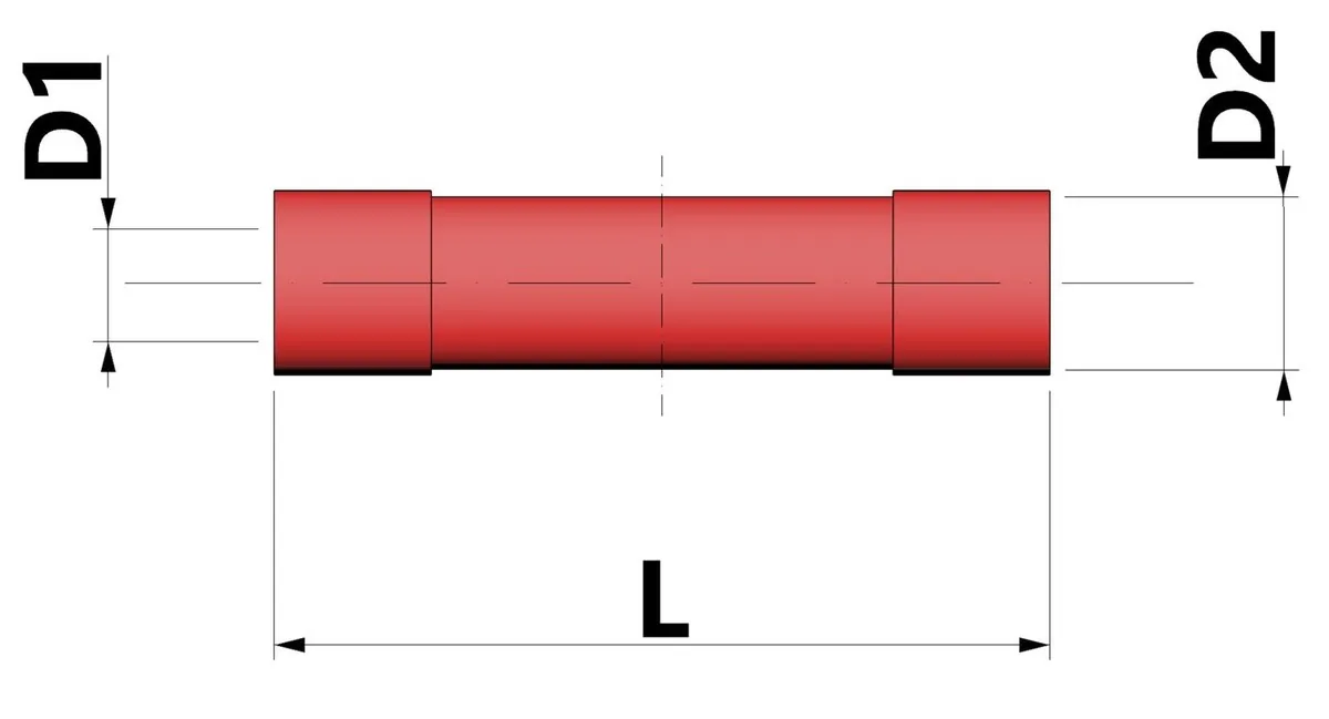 Insulated butt connector, 0.5 - 1 mm² thumbnail 2