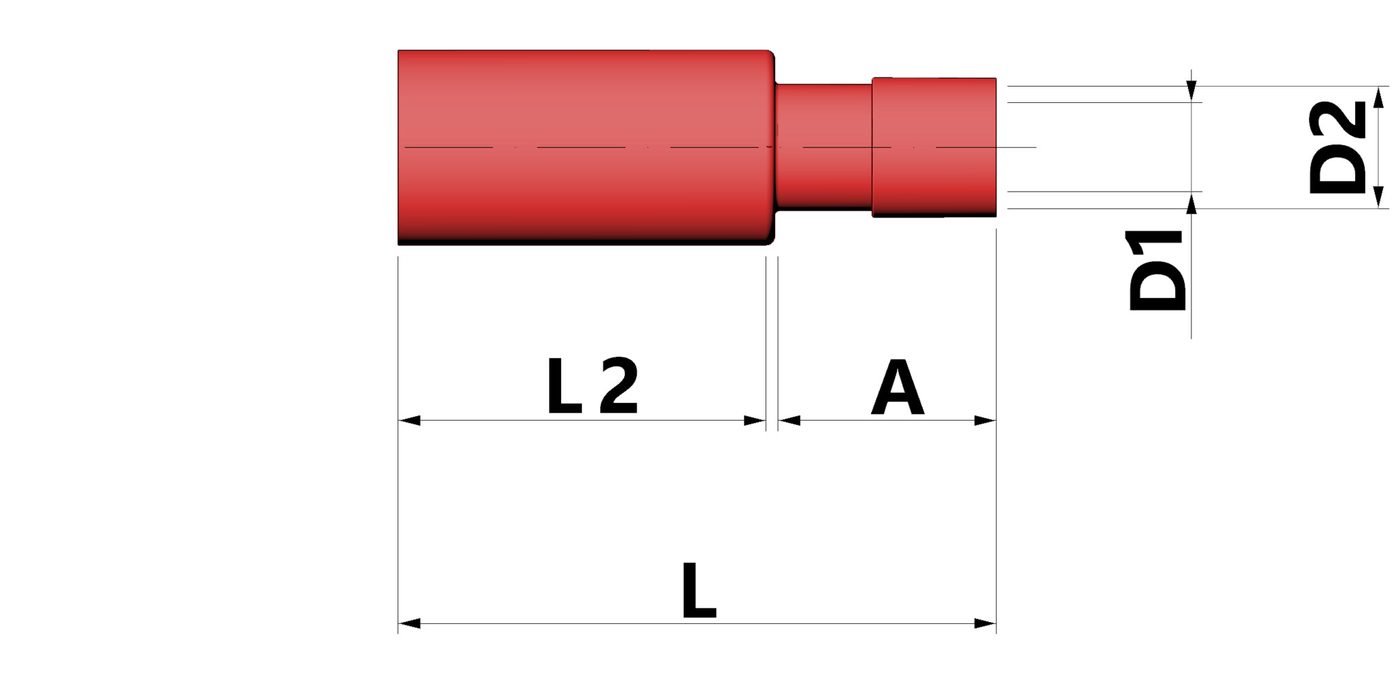 Đầu tiếp xúc tròn, cách điện, tiết diện/kích thước phích cắm 1.5 - 2.5 mm²/5 mm thumbnail 2