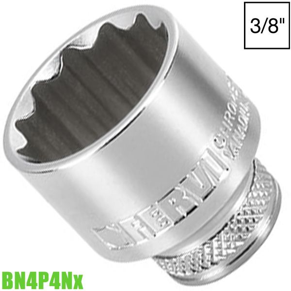 Đầu tuýp 12 cạnh 6-22mm, vuông 3/8". FERVI BN4P4Nx