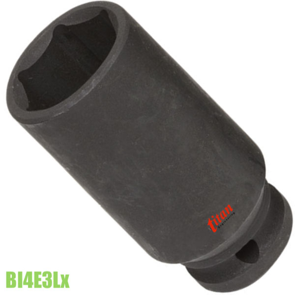 BI4E3Lx đầu chụp đen vuông 1/2 inch impact socket FERVI