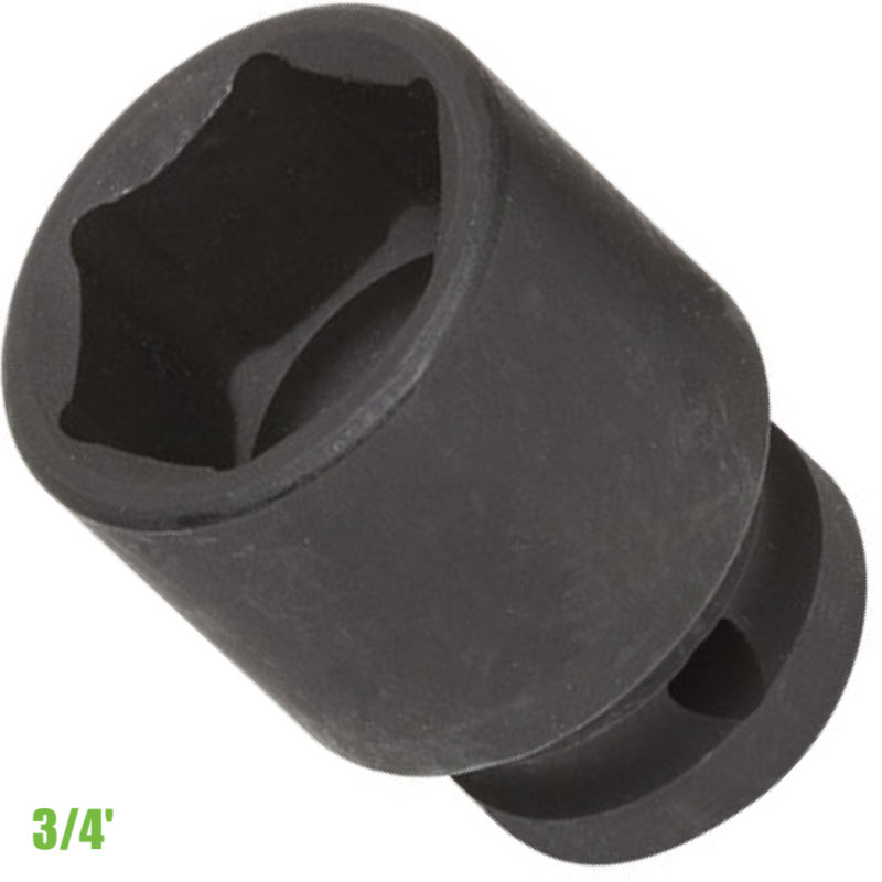 Đầu tuýp đen 18-50mm BI4E2L, 6 cạnh, 3/4″, loại dài Fervi thumbnail 3