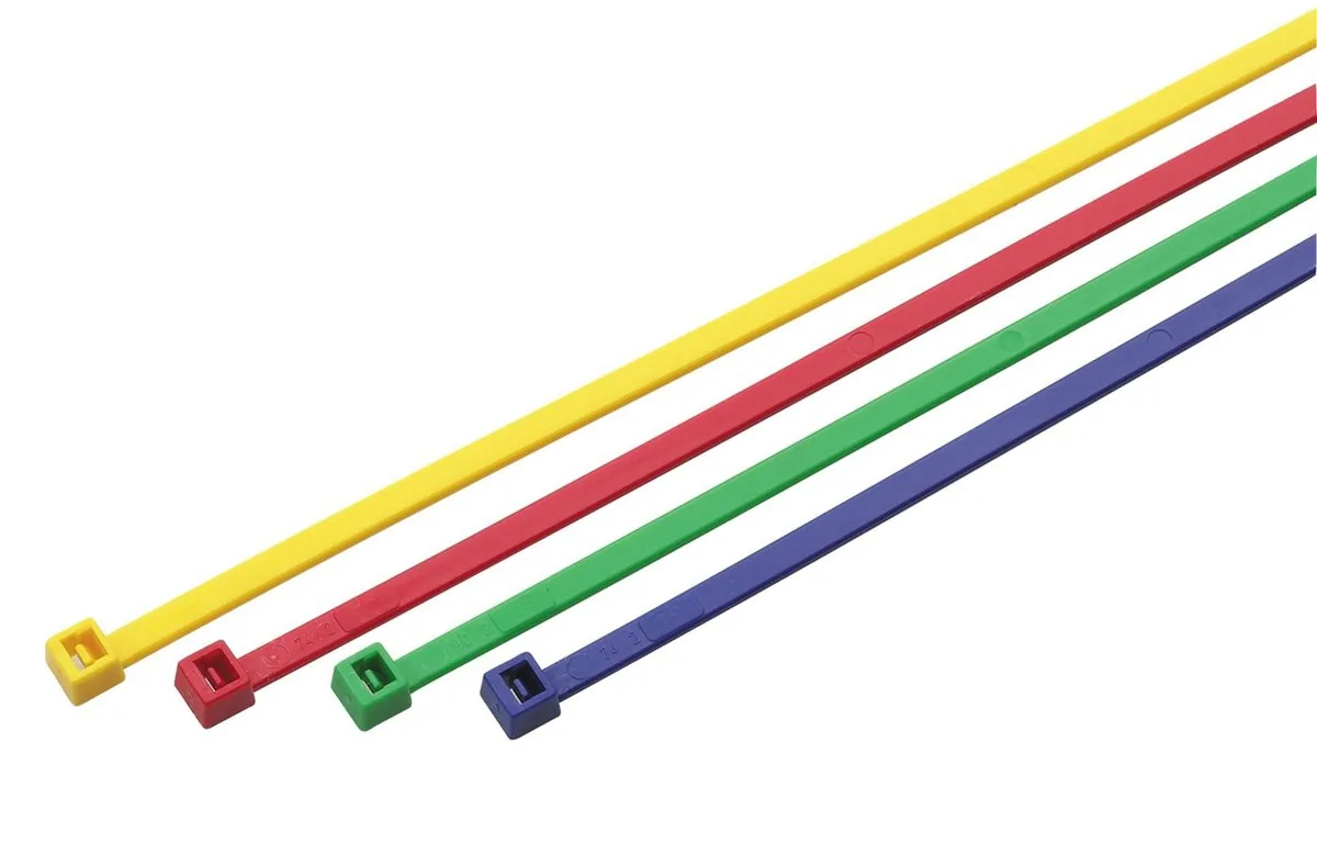Dây buộc cáp đỏ (RAL 3000) L x W 2.5 x 100 mm, 100 cái thumbnail 2