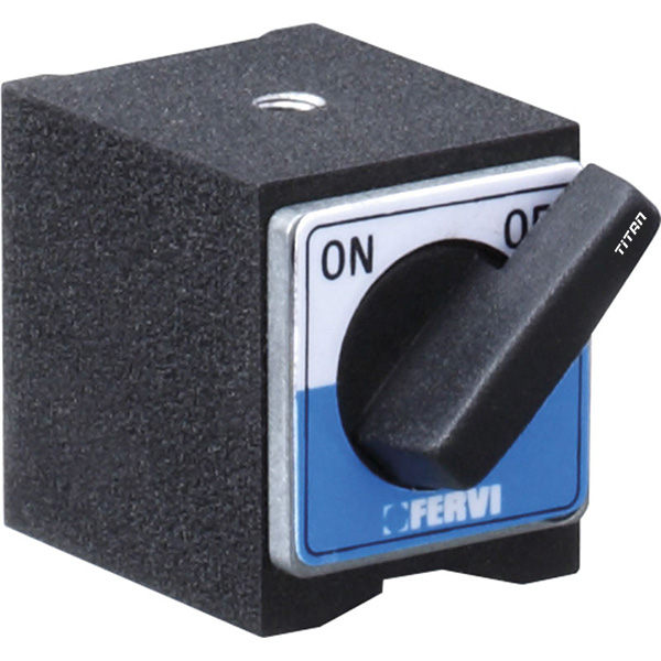 Đế đồng hồ so có từ tính FERVI B201/2, rãnh chữ V, lực từ 800N