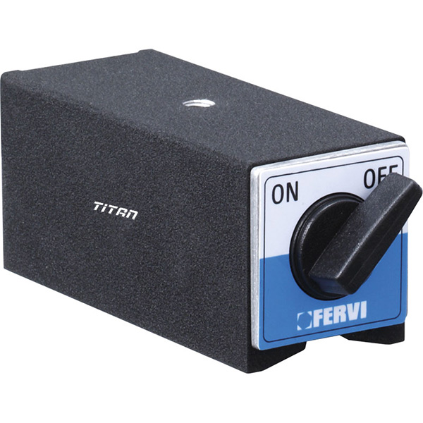 Đế đồng hồ so lưng dài có từ tính FERVI B201/3, rãnh chữ V, 1000N