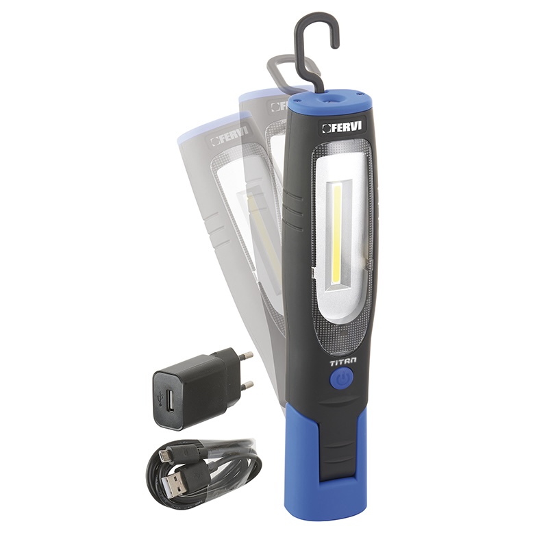 Đèn kiểm tra xe FERVI 0401, LED độ sáng 180 lux, pin sạc