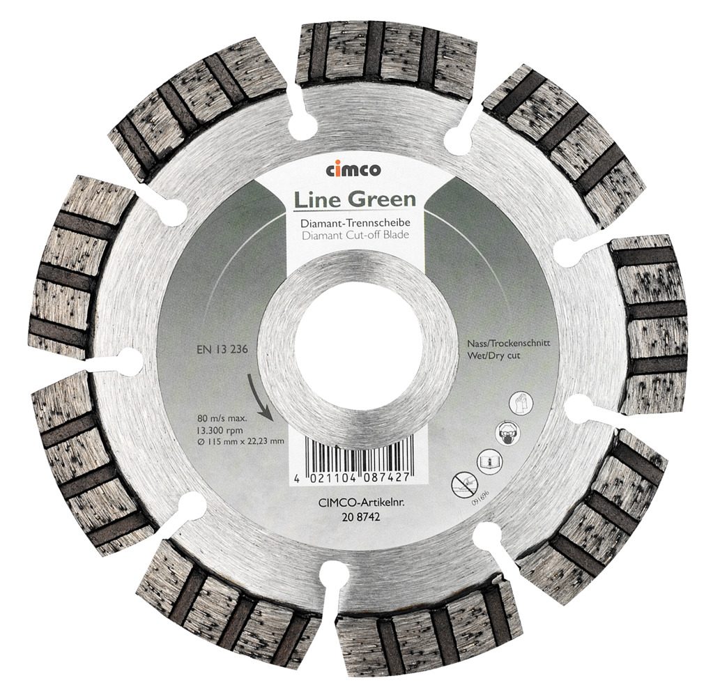 Đĩa cắt DIAMOND LINE GREEN, Ø 115 mm thumbnail 2