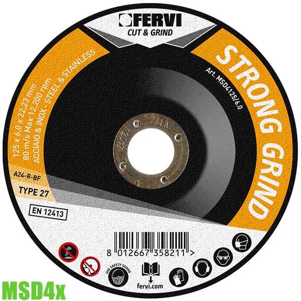 Đá mài cắt Fervi MSD4115 đường kính đá Ø115-230mm A24RBF