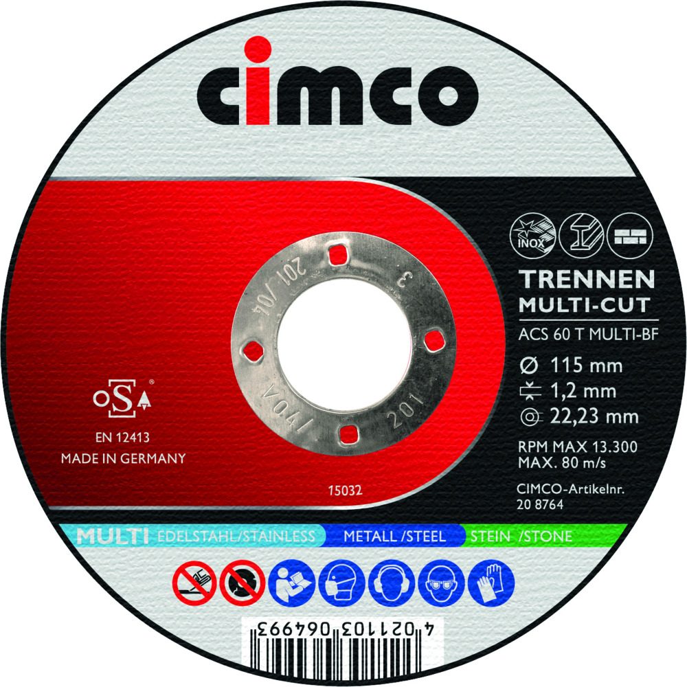 Đĩa cắt MULTI-Cu, phiên bản tiêu chuẩn trong hộp, 115 x 1.2 mm