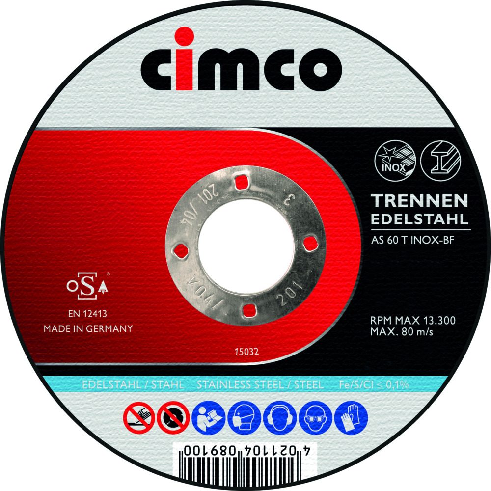 Đĩa cắt THÉP KHÔNG GỈ trong hộp, 125 x 1.0 mm