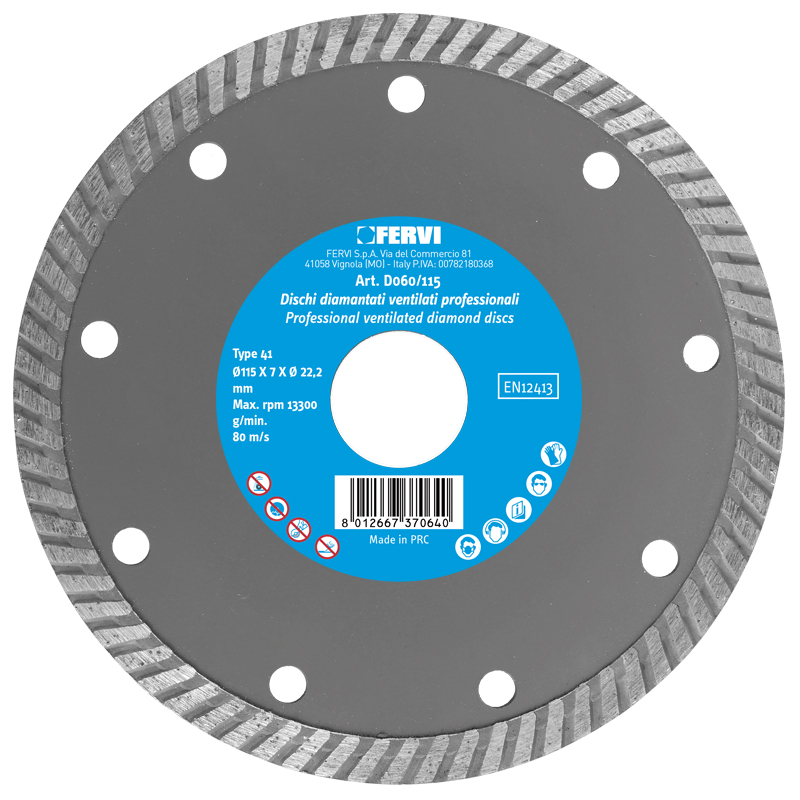 PROFESSIONAL VENTILATED DIAMOND DISCS