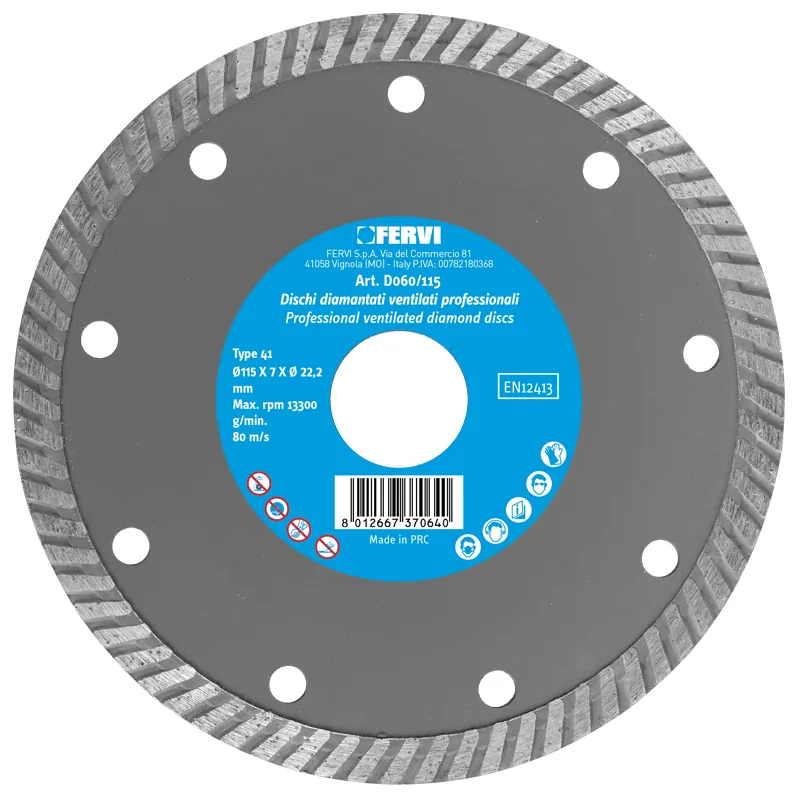 PROFESSIONAL VENTILATED DIAMOND DISCS