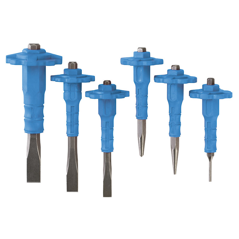 MECHANIC CHISEL, PIN PUNCH AND CENTER PUNCH SET WITH HAND GUARD