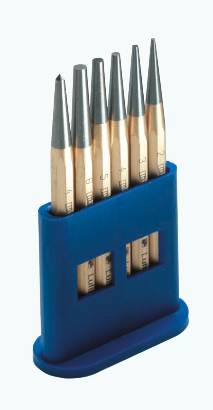 Bộ đục lỗ với đục tâm, 6 món