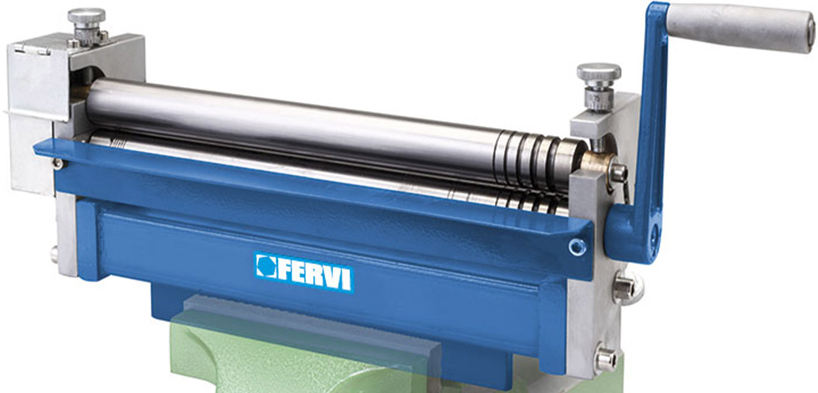 0235 Máy lốc tôn kim loại tấm mini 3 trục, dày max 2.5mm