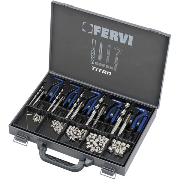 Bộ sửa ren hỏng FERVI E011A gồm 130 chi tiết từ M5-M12