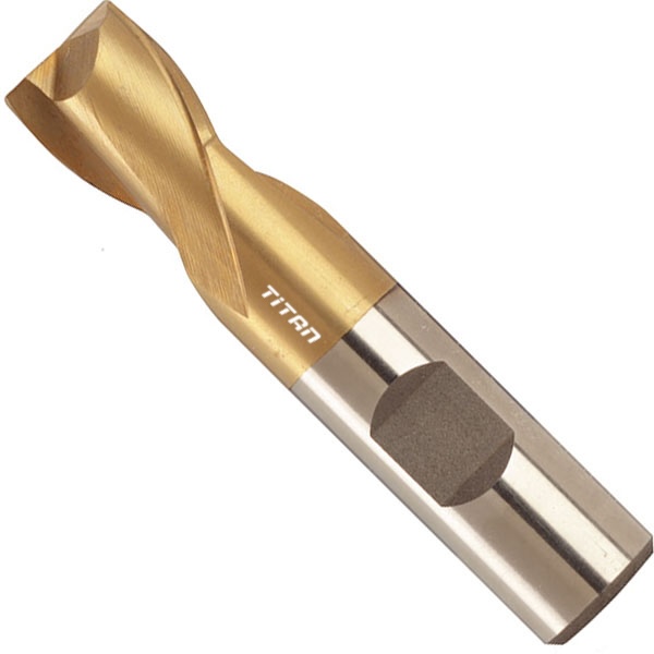 Dao phay ngón 2 me FERVI F005, thép gió HSS, DIN 327/D