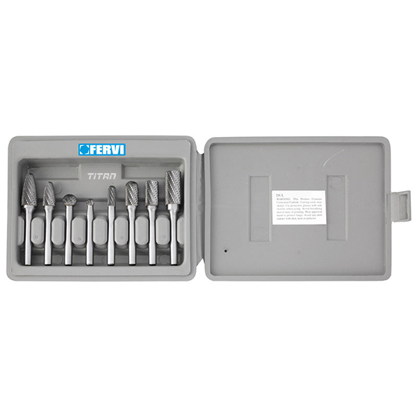 Bộ mũi mài hợp kim 8 chi tiết FERVI F008/6, chuôi 6mm