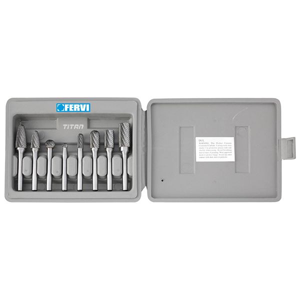 Bộ mũi mài hợp kim 8 chi tiết FERVI F008/6, chuôi 6mm