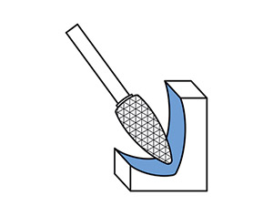 Bộ mũi mài tháp bằng hợp kim chuyên dùng cho cắt rãnh, phay ngang - FERVI F008/6