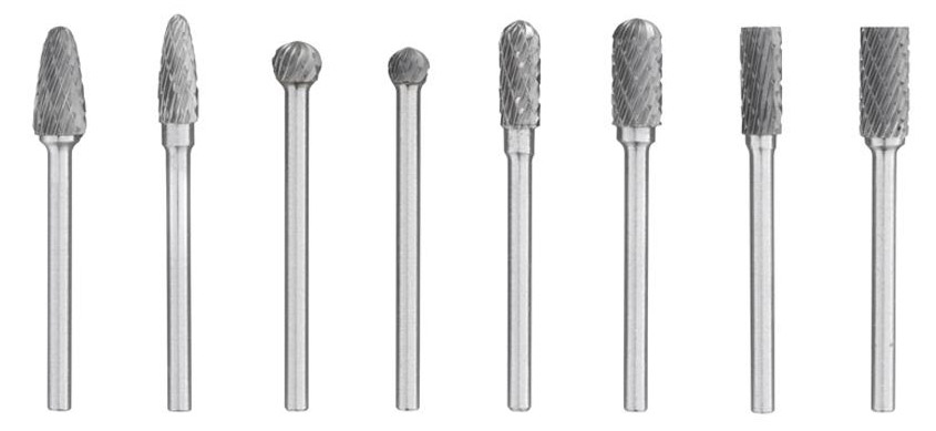 Bộ mũi mài tháp bằng hợp kim chuyên dùng cho cắt rãnh, phay ngang - FERVI F008/6