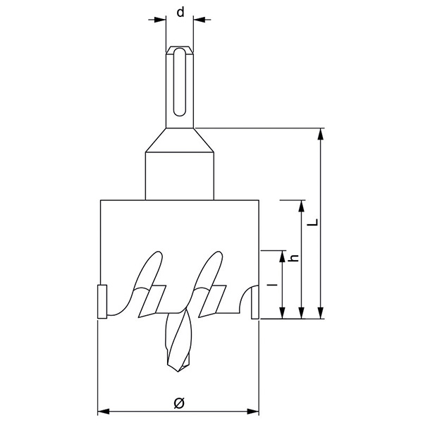 Mũi khoét kim loại FERVI F019, ø15-100mm, mũi định tâm