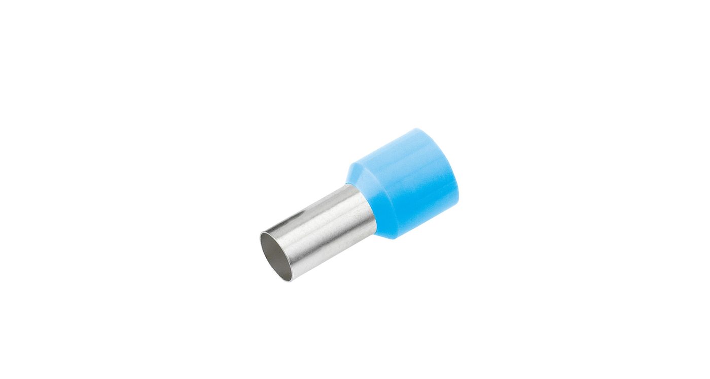 Ferrule đầu dây cách điện, tiết diện 0.25 mm², chiều dài ferrule 6 mm, trắng, 100 cái