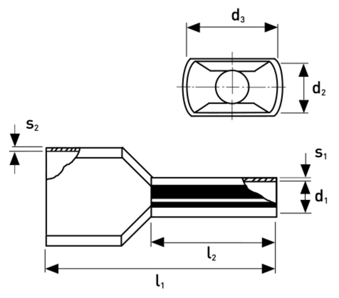 Ferrule dây đôi 2 x 4.0 mm²/12 mm, FR 1, xám thumbnail 2