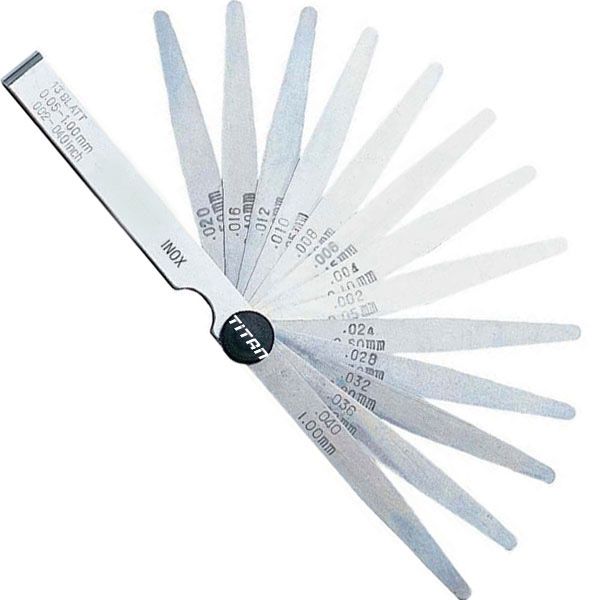 Thước căn lá thép FERVI FGx-AI, đo khe hở, đầu côn