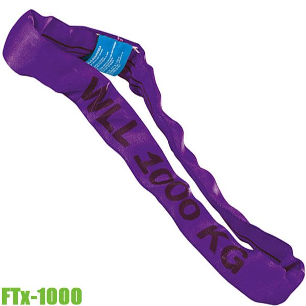 Cáp cẩu vải 1 tấn FTx-1000, 1-6 mét, hệ số an toàn 7:1