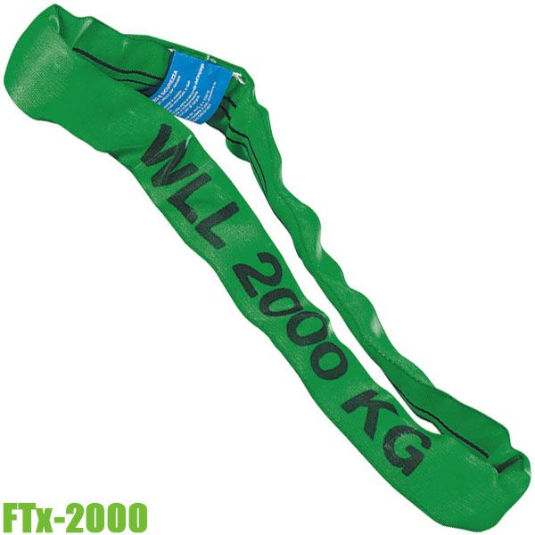 Cáp cẩu vải 2 tấn FTx-2000, 1-6 mét, hệ số an toàn 7:1