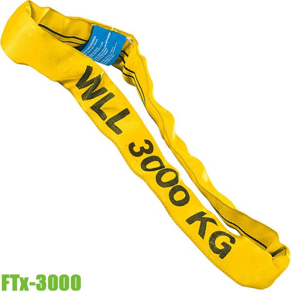 Cáp cẩu vải 3 tấn FTx-3000, 1-6 mét, hệ số an toàn 7:1